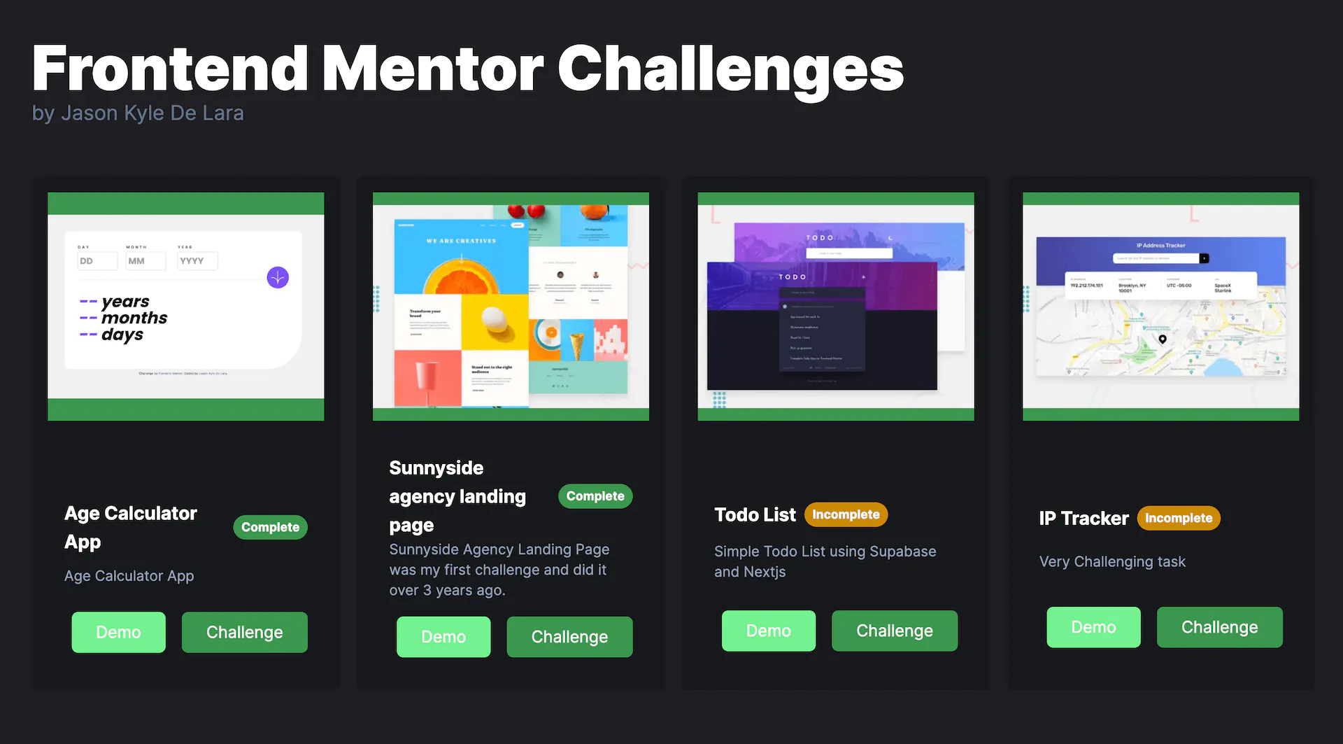 FrontendMentor Challenges